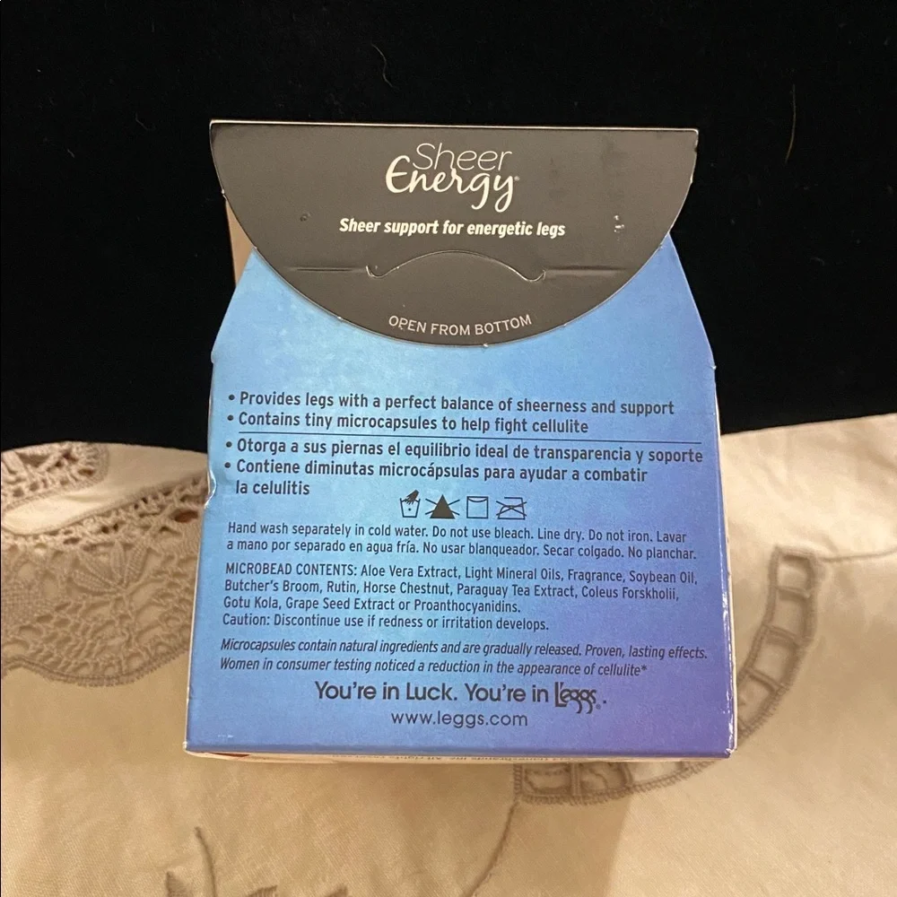 L’eggs Sheer Energy Anti-Cellulite Light Support Panty Hose Size Q Bundle